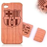 CAPA DE IPHONE LOGO FCBarcelona EM MADEIRA